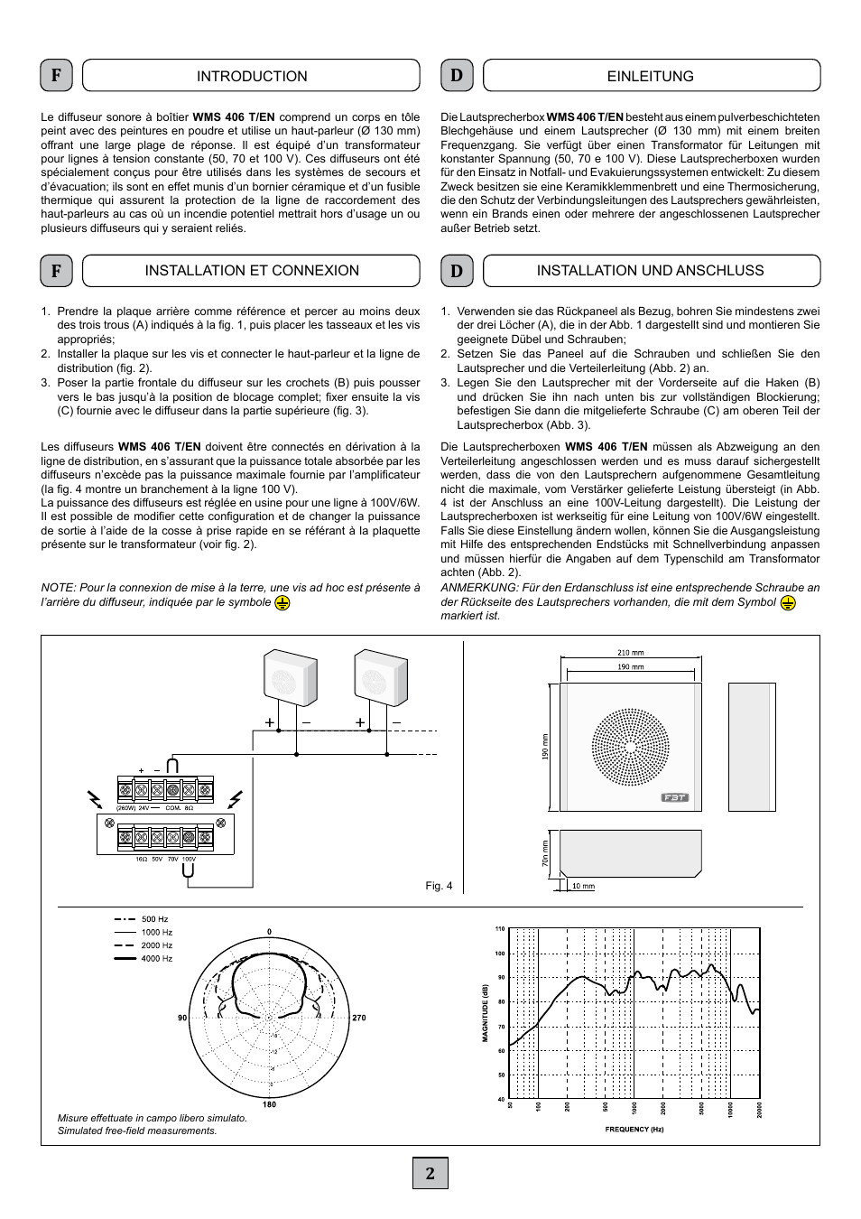 FBT WMS 406 EN User Manual | Page 4 / 8