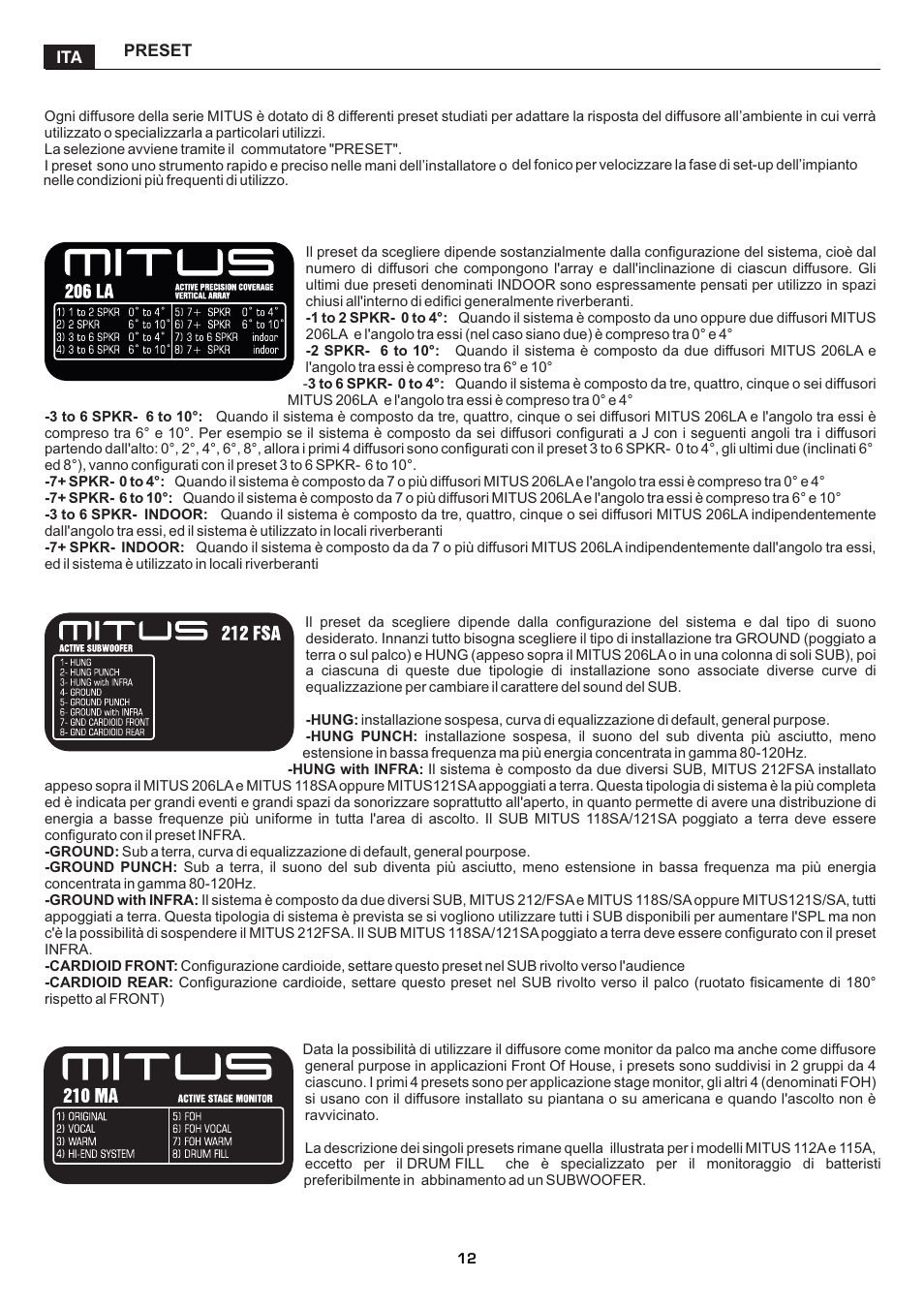 FBT MITUS User Manual | Page 15 / 88