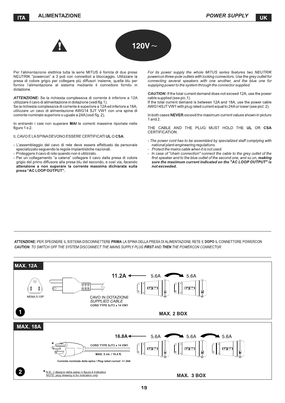 Max. 18a | FBT MITUS User Manual | Page 22 / 88