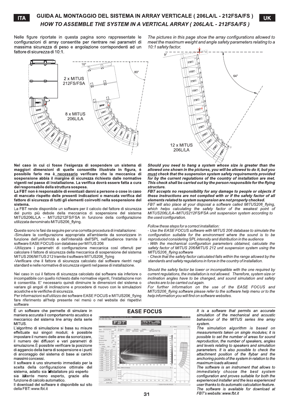 FBT MITUS User Manual | Page 35 / 88