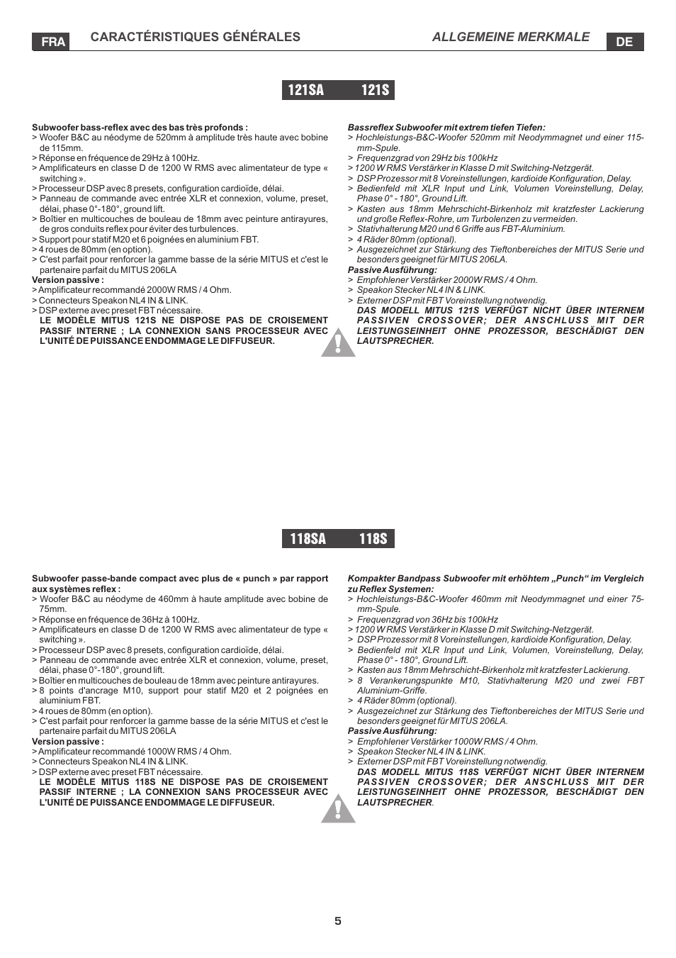 FBT MITUS User Manual | Page 50 / 88