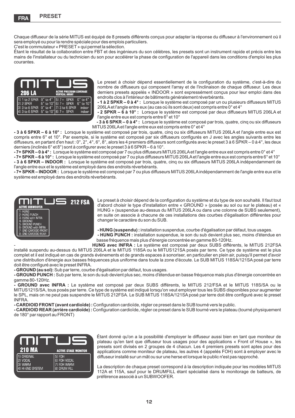 FBT MITUS User Manual | Page 57 / 88