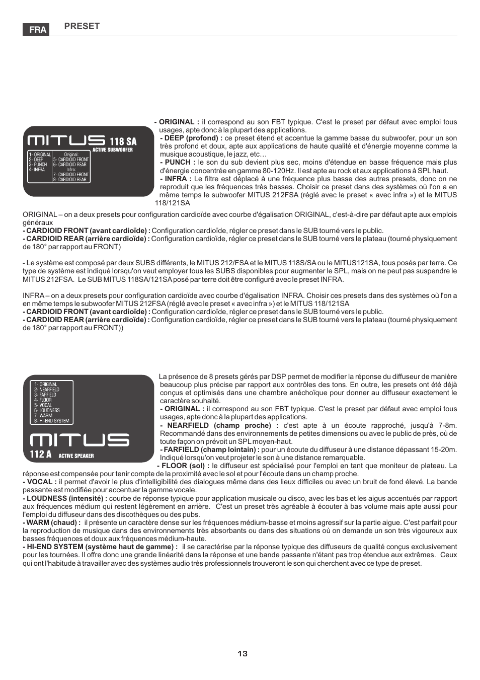 FBT MITUS User Manual | Page 58 / 88