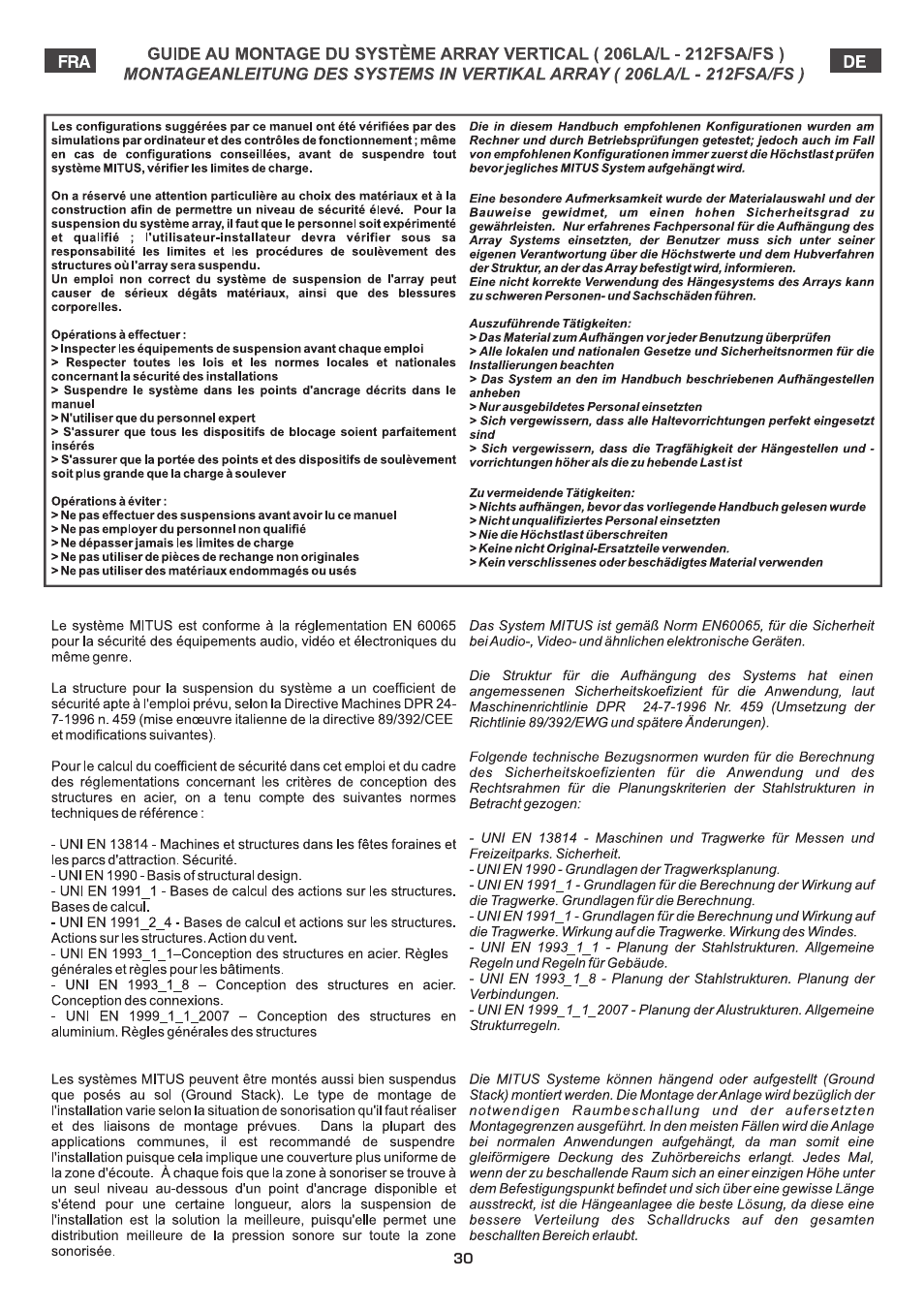 FBT MITUS User Manual | Page 76 / 88