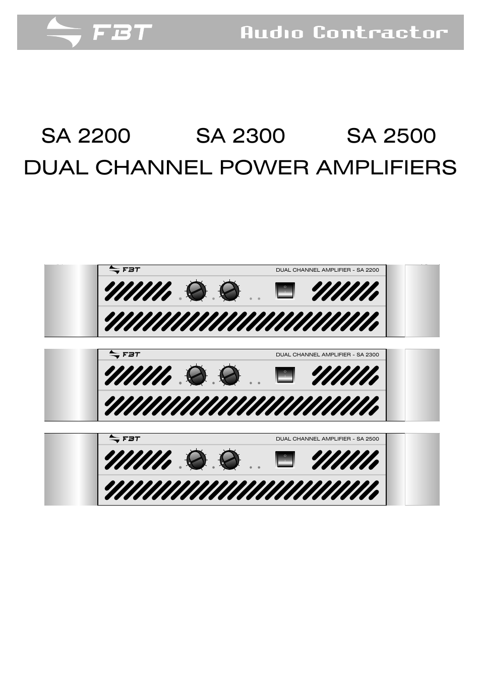 FBT SA 2500 User Manual | 28 pages