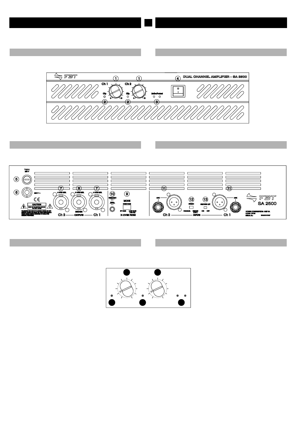 Français deutsch | FBT SA 2500 User Manual | Page 18 / 28