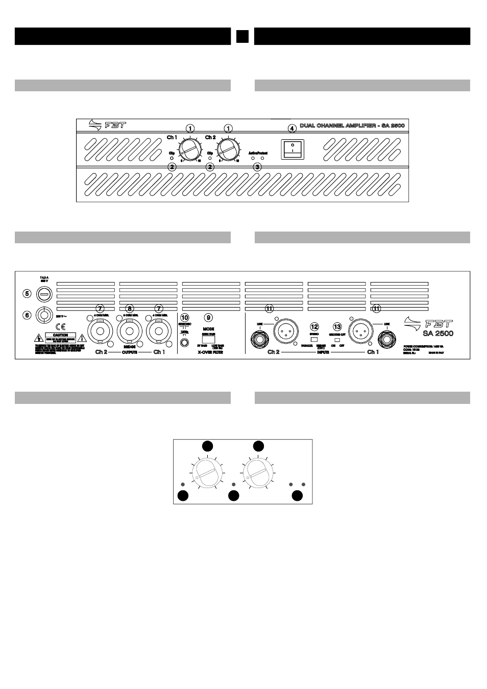 Italiano, English | FBT SA 2500 User Manual | Page 5 / 28