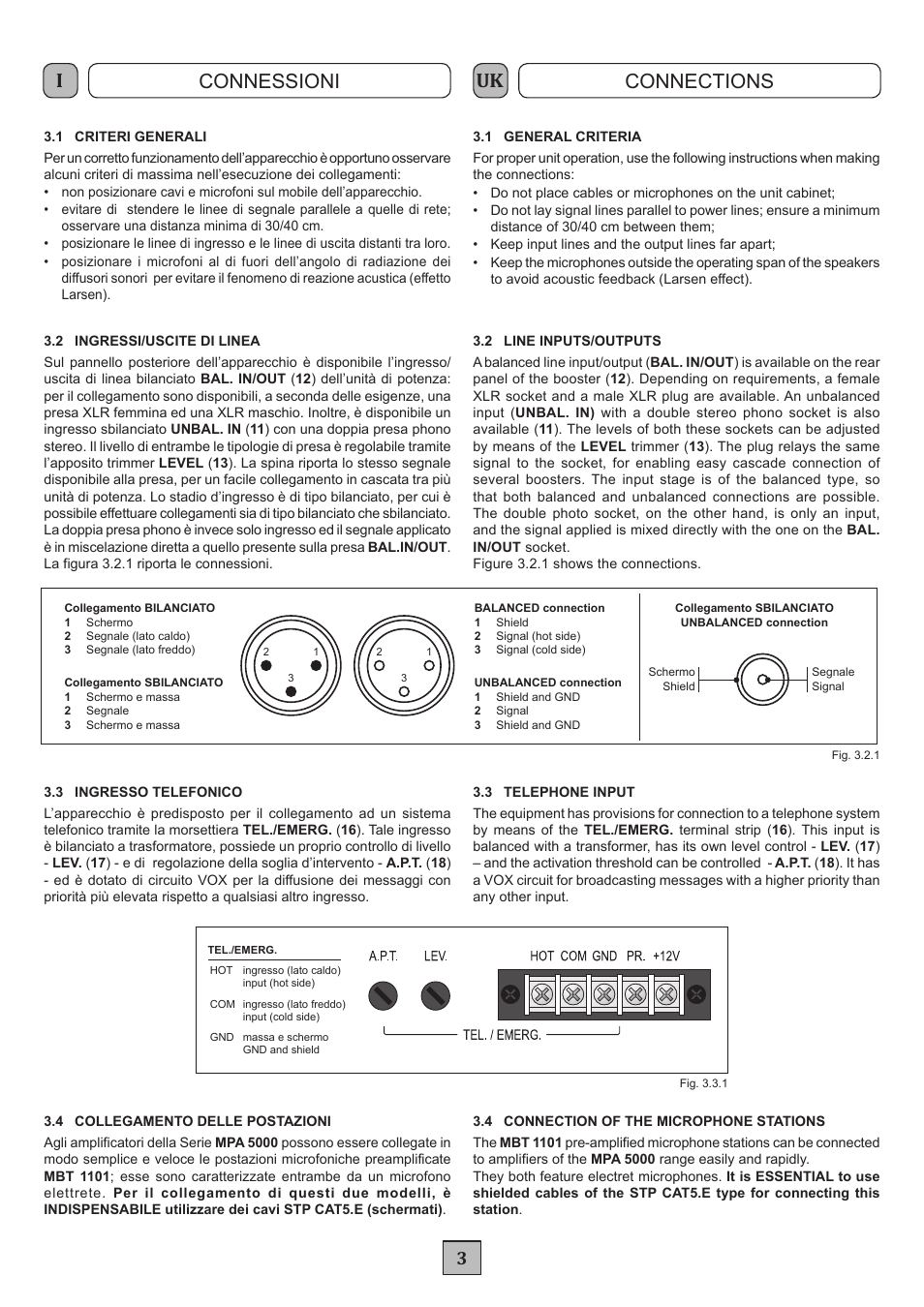 Iuk connessioni connections | FBT MPA 5480 User Manual | Page 5 / 20