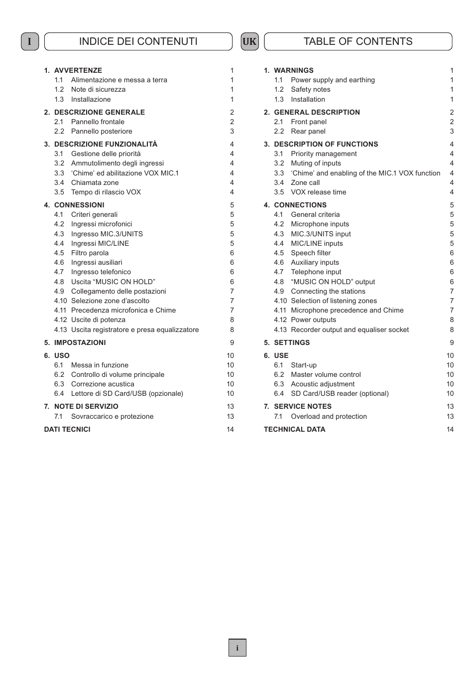 FBT MXA 3240 User Manual | Page 2 / 32