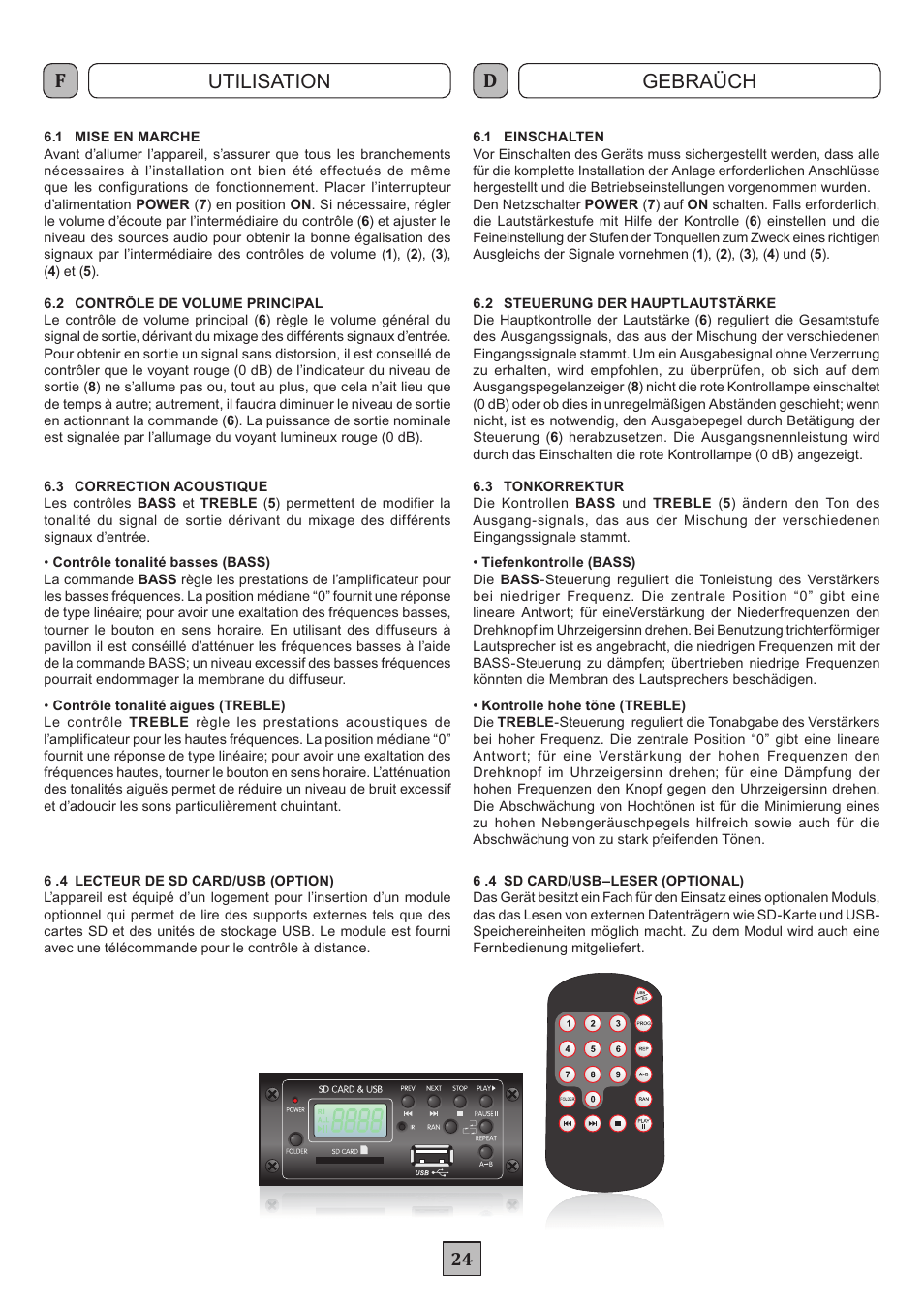 Utilisation gebraüch | FBT MXA 3240 User Manual | Page 27 / 32