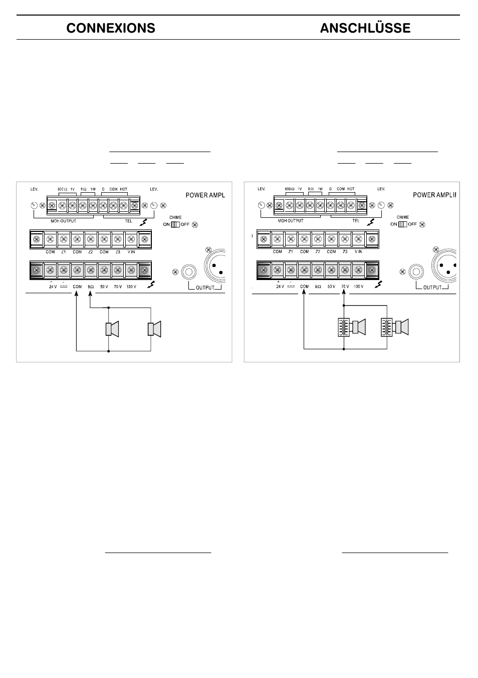 Connexions anschlüsse | FBT MPA 3240 User Manual | Page 17 / 28