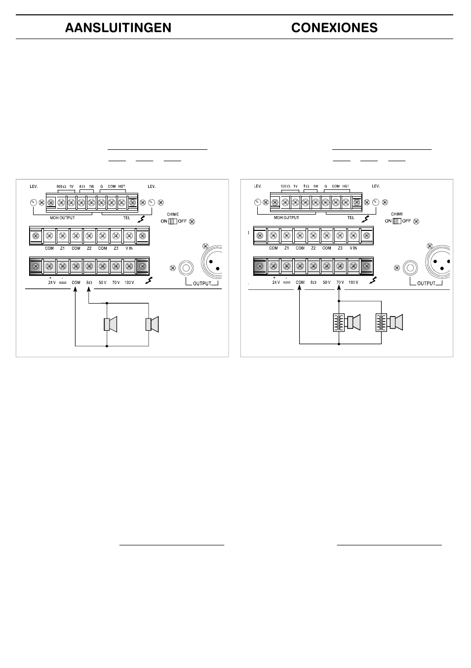 Aansluitingen conexiones | FBT MPA 3240 User Manual | Page 25 / 28