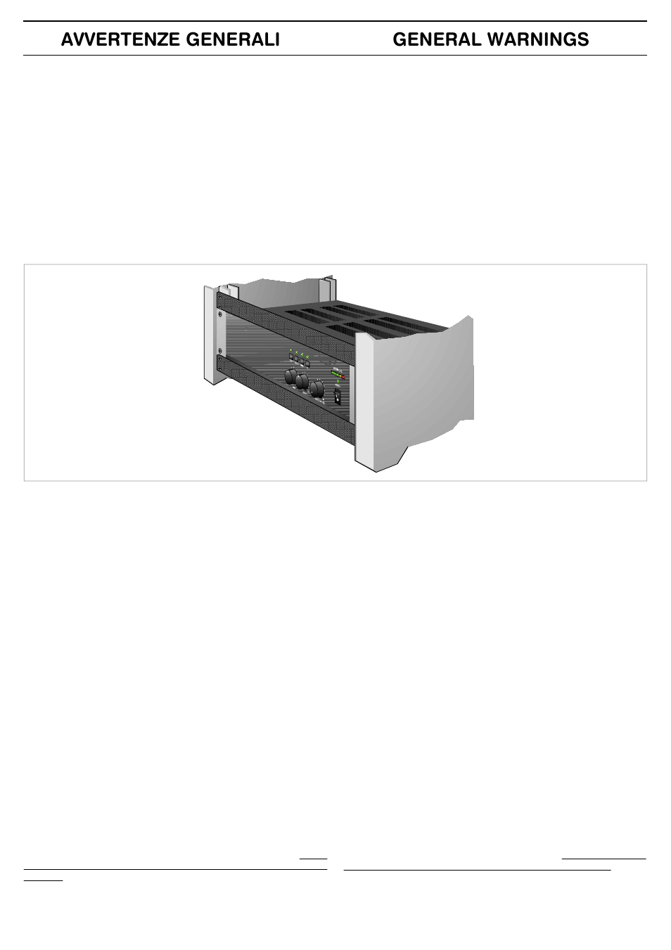 General warnings avvertenze generali | FBT MPA 3240 User Manual | Page 6 / 28
