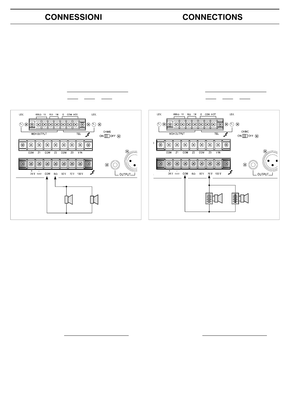 Connections connessioni | FBT MPA 3240 User Manual | Page 9 / 28