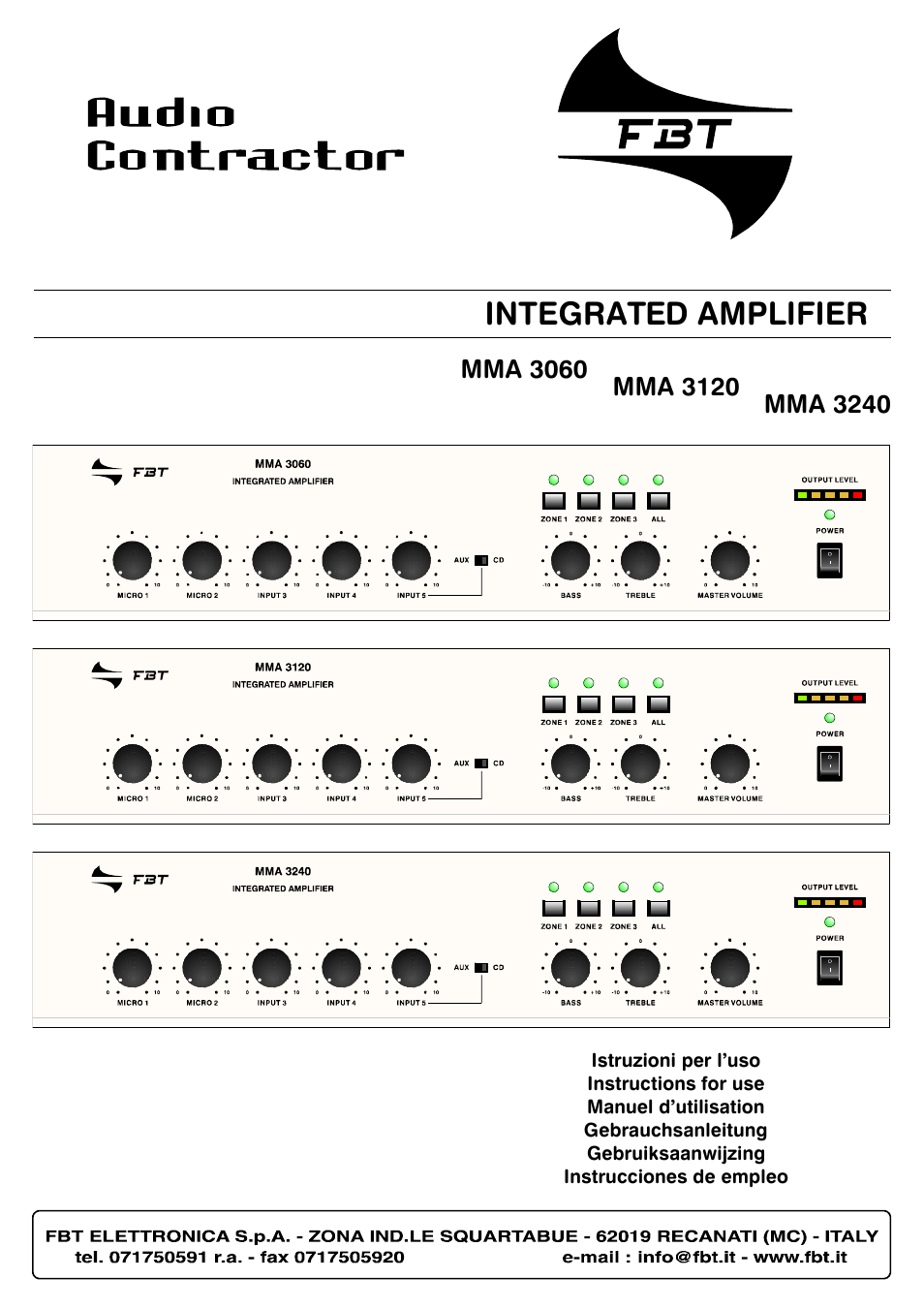 FBT MMA 3240 User Manual | 36 pages