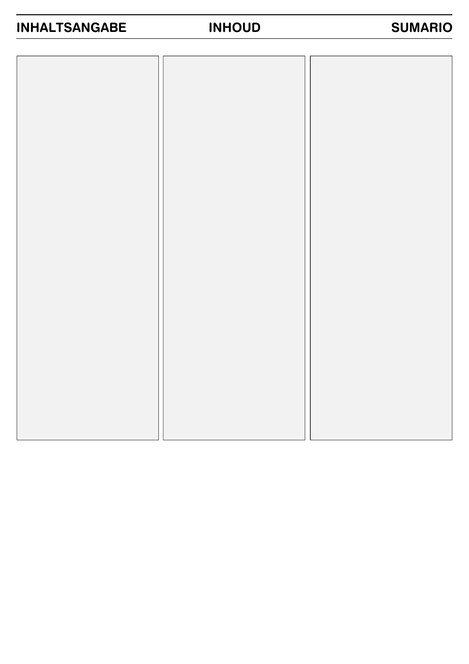 Inhoud inhaltsangabe sumario | FBT MMA 3240 User Manual | Page 4 / 36