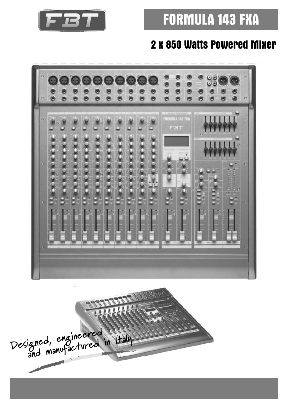 FBT FORMULA 143FXA User Manual | 68 pages