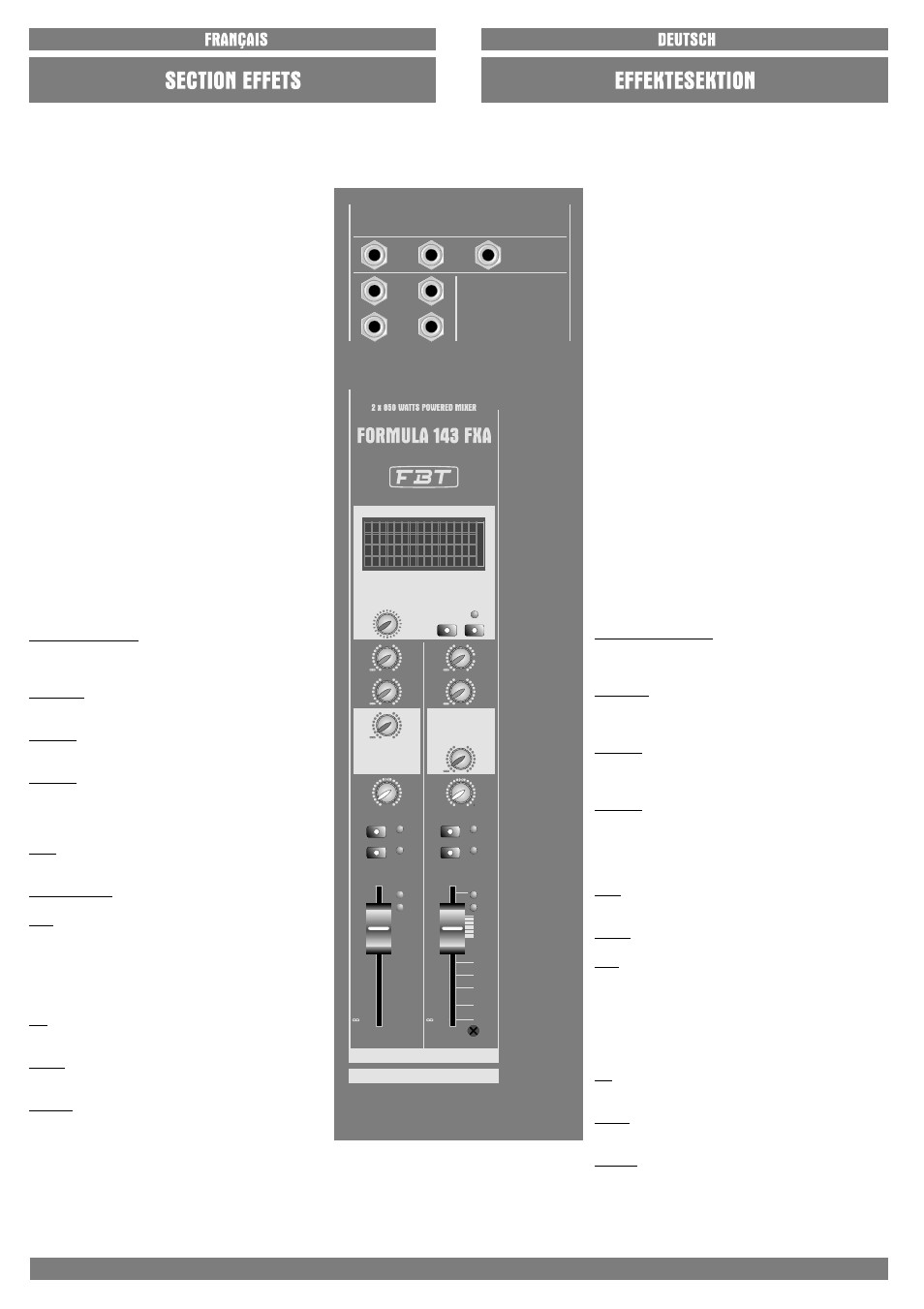 FBT FORMULA 143FXA User Manual | Page 43 / 68