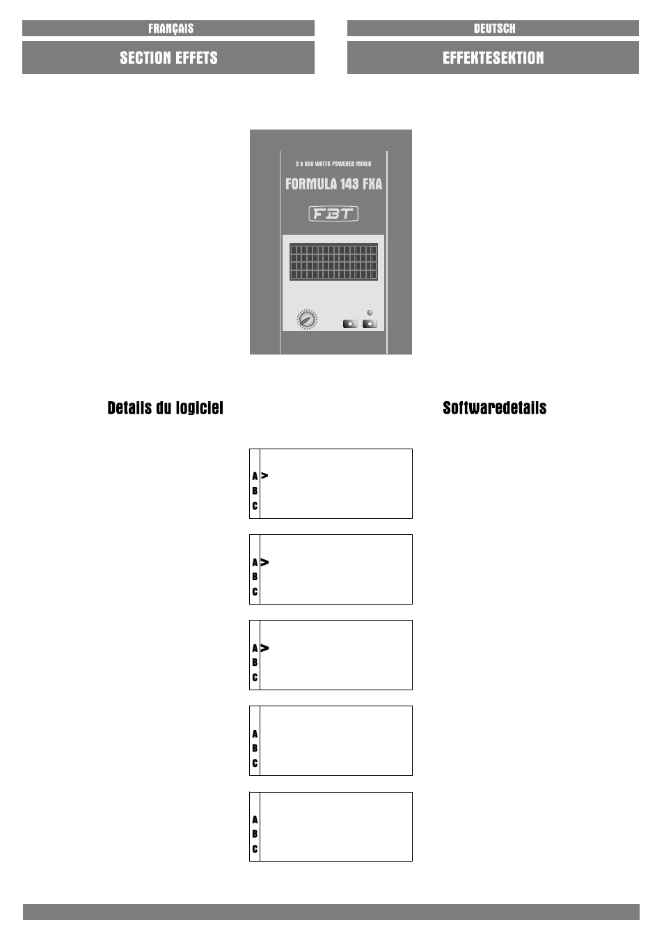 FBT FORMULA 143FXA User Manual | Page 44 / 68