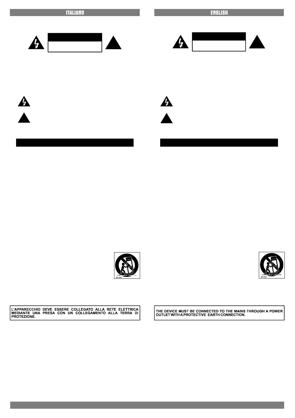 Warning, Attenzione, Precautions | Precauzioni | FBT FORMULA 143FXA User Manual | Page 5 / 68