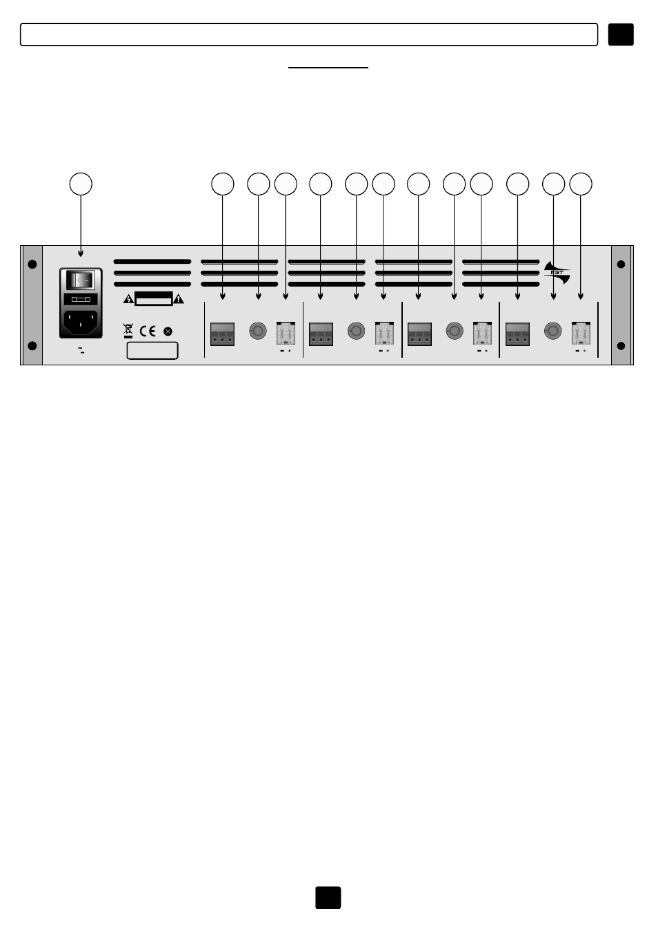 58 d, Rückseite, Kontrollen und funktionen | FBT MPU User Manual | Page 59 / 88