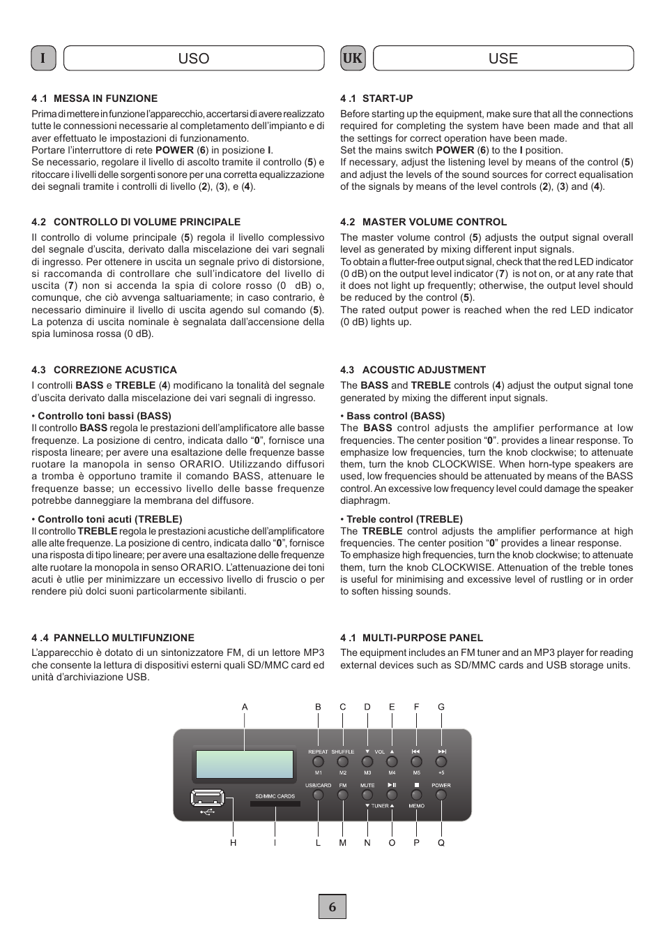 Iuk uso use | FBT MDS 1240 User Manual | Page 8 / 24