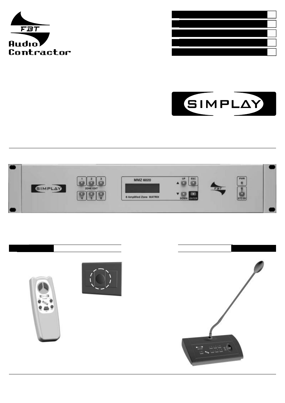 FBT MMZ 6000 User Manual | 72 pages