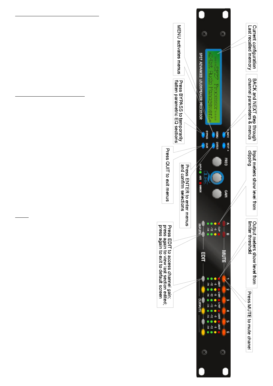 Sp 27 quick reference | FBT QUBE SP27 User Manual | Page 3 / 44