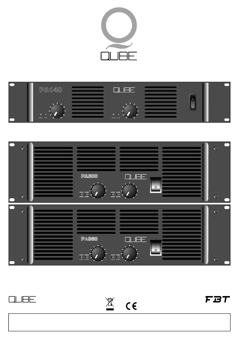 FBT QUBE PA User Manual | 16 pages