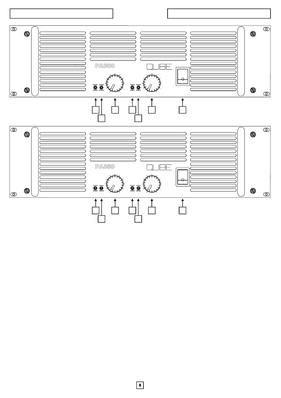 Pa300, Pa360 | FBT QUBE PA User Manual | Page 7 / 16