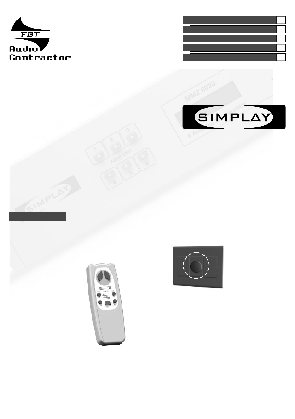 FBT TRC-6000 User Manual | 6 pages