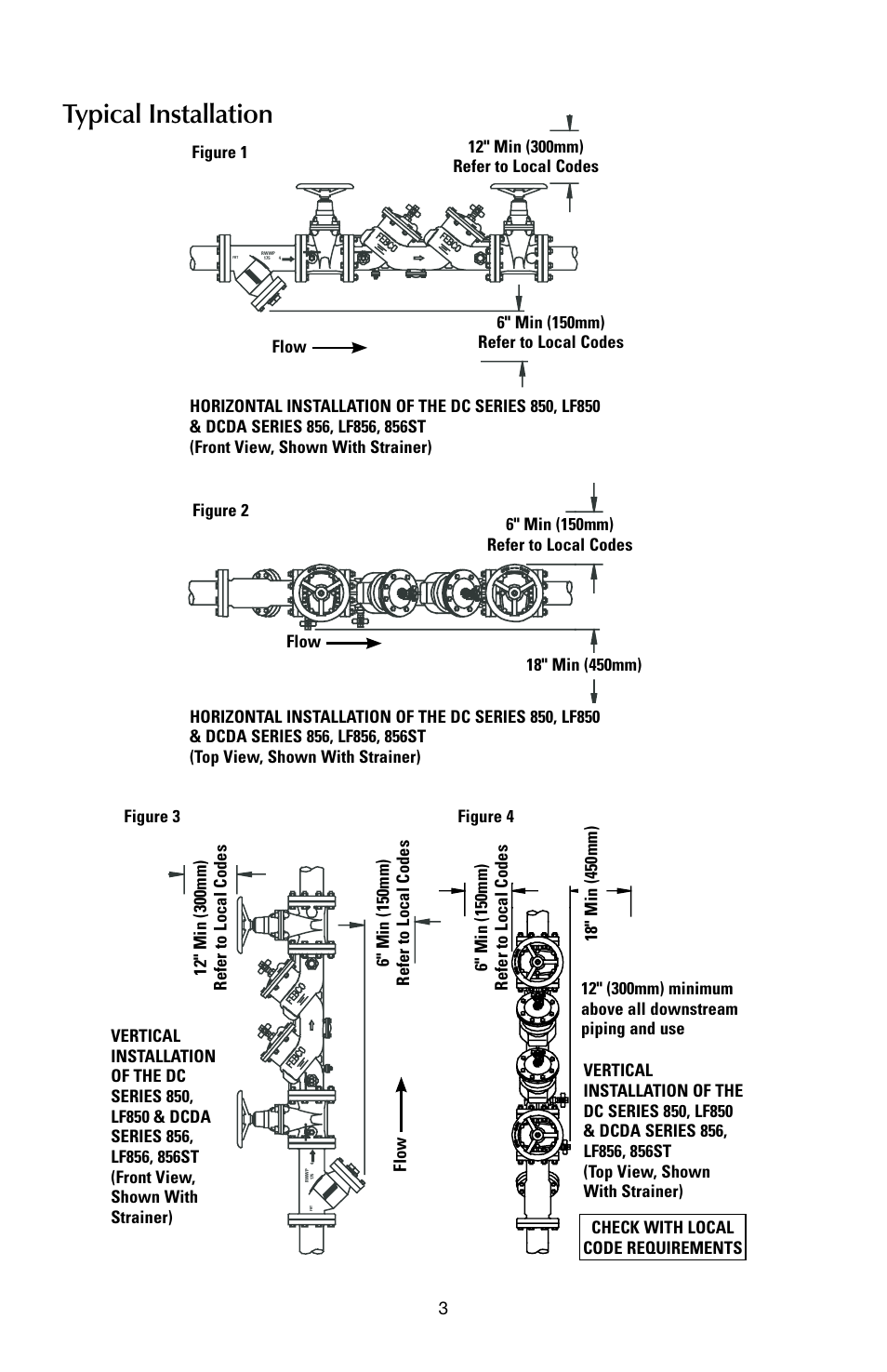 Typical installation | FEBCO 856ST MasterSeries In-Line Design Double Check Detector Assemblies User Manual | Page 3 / 12