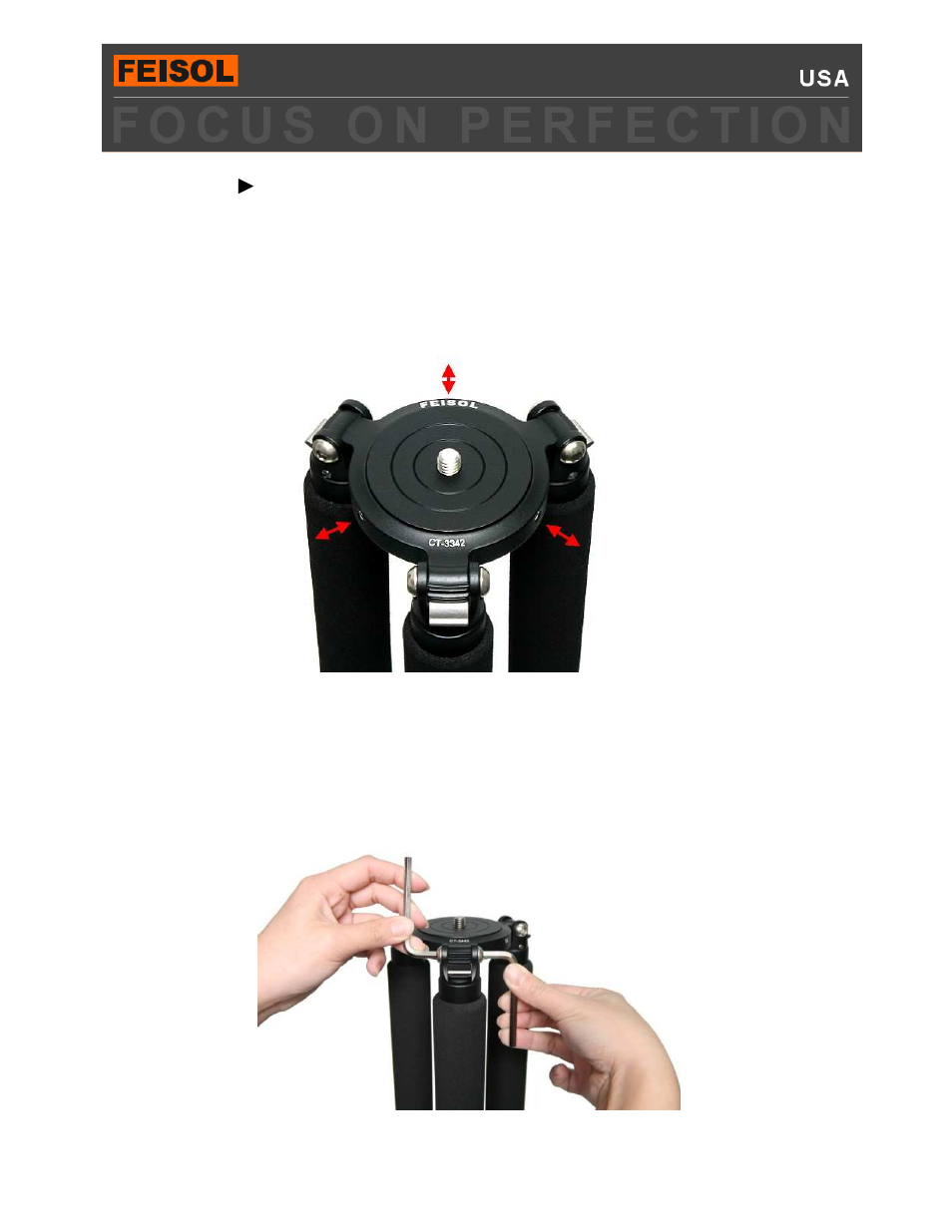 FEISOL CT-3402 Tripod User Manual | 4 pages