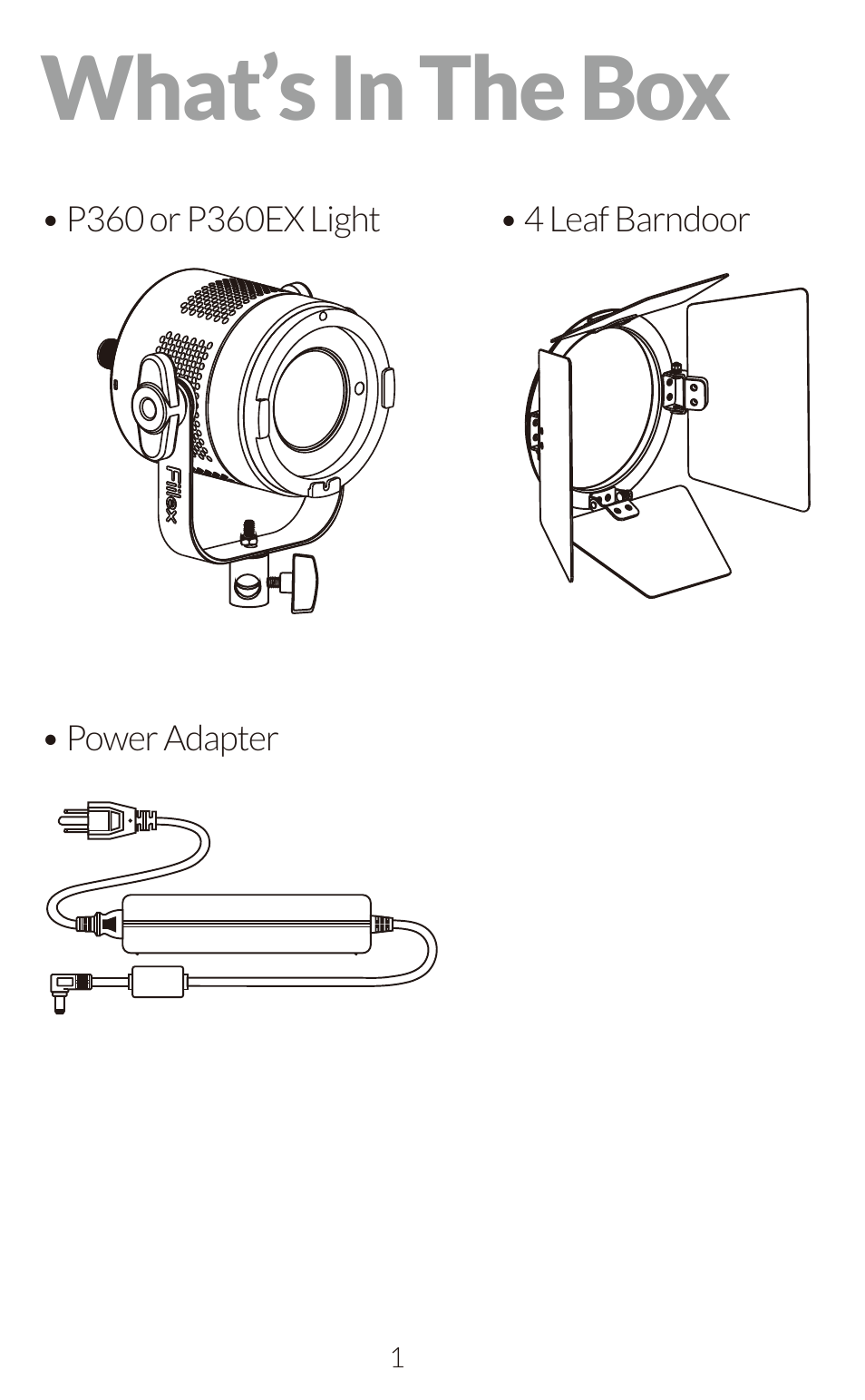 What’s in the box | Fiilex P360EX User Manual | Page 3 / 12