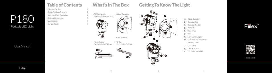 Fiilex P180 User Manual | 2 pages