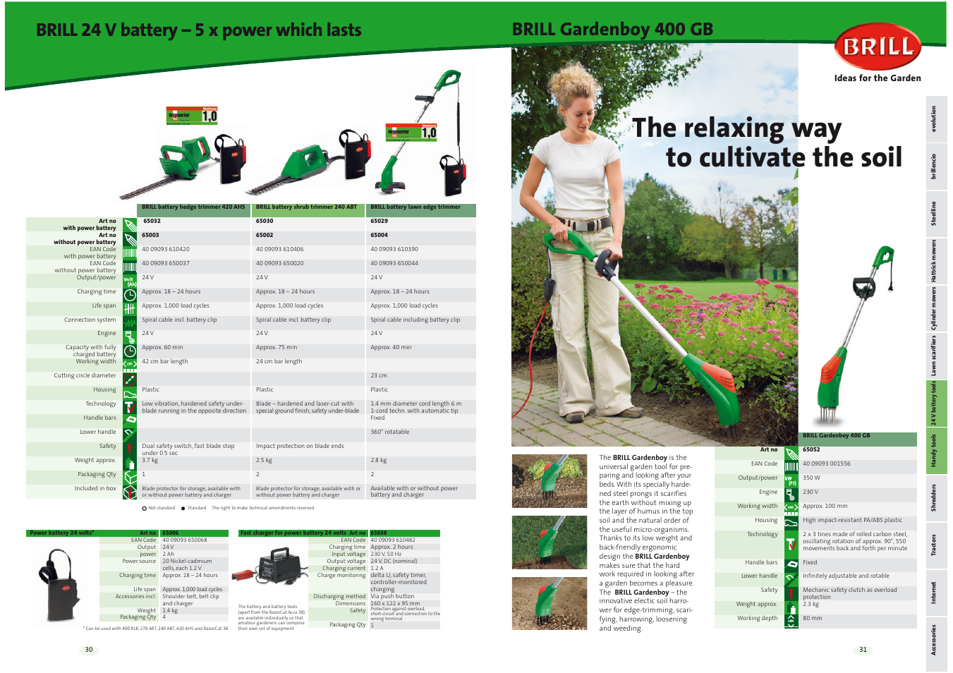 The relaxing way to cultivate the soil, Brill gardenboy 400 gb, Brill 24 v battery – 5 x power which lasts | Brill Ideas 42 Series User Manual | Page 16 / 22