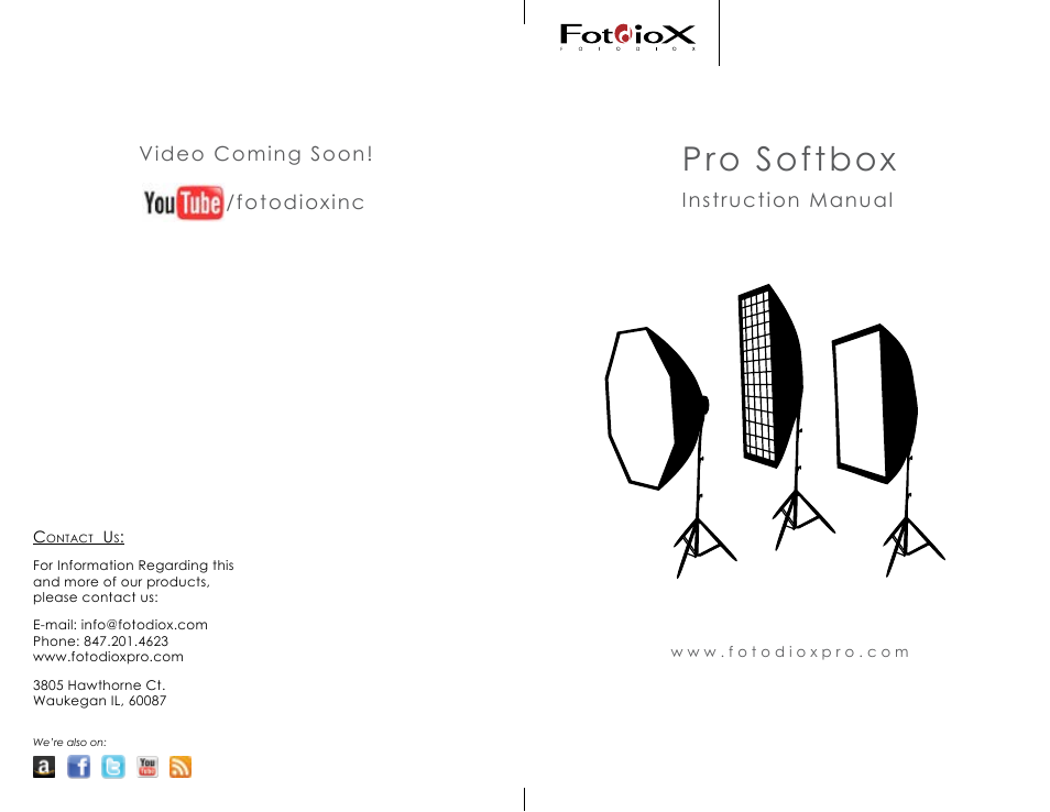 Fotodiox Pro Standard Softbox User Manual | 4 pages
