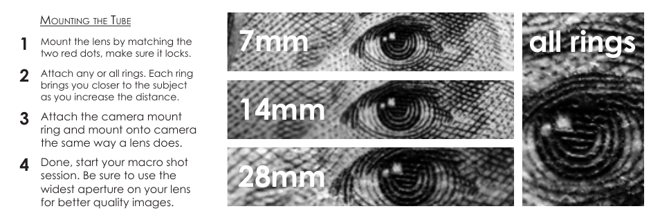 Fotodiox Pro Macro Extension Tube User Manual | 2 pages