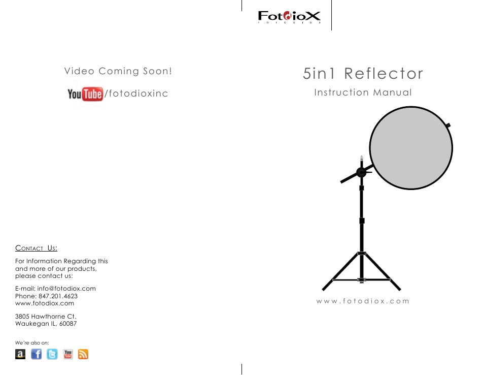 Fotodiox Reflector Arm User Manual | 4 pages