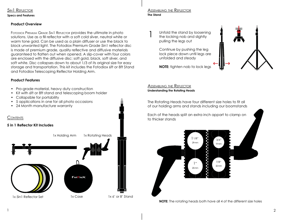 Fotodiox Reflector Arm User Manual | Page 2 / 4