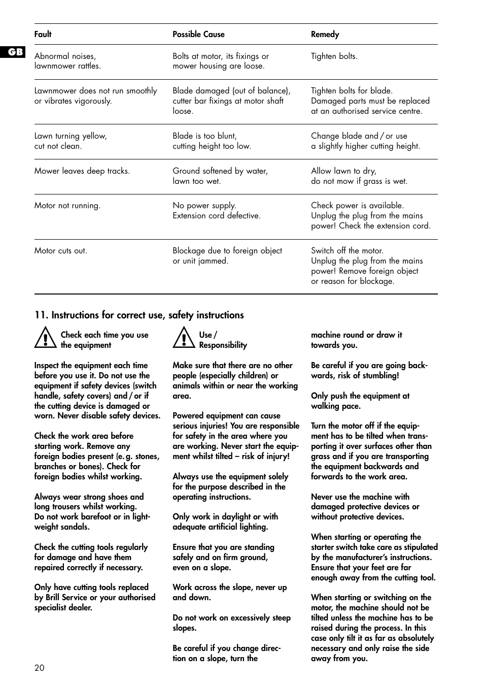 Brill 33 EF User Manual | Page 20 / 72