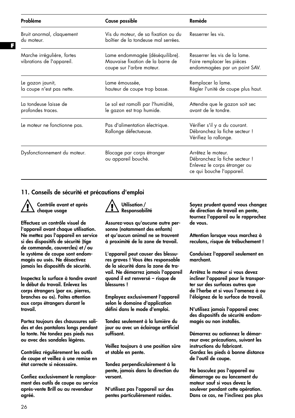 Brill 33 EF User Manual | Page 26 / 72