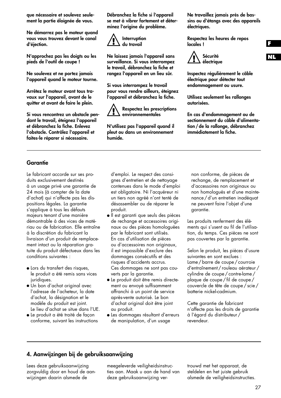 Brill 33 EF User Manual | Page 27 / 72