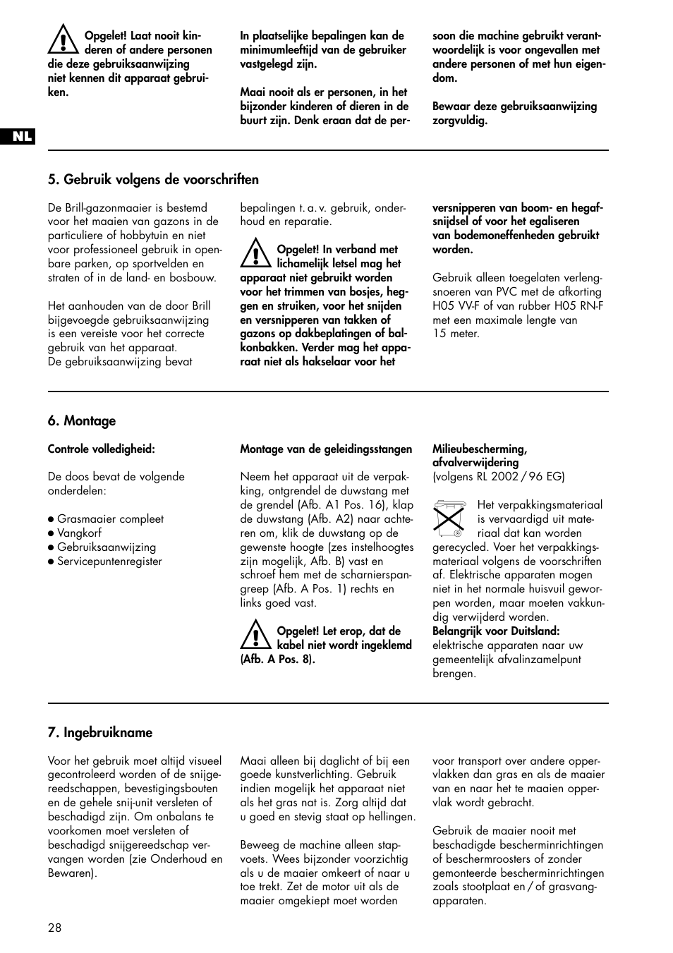 Brill 33 EF User Manual | Page 28 / 72