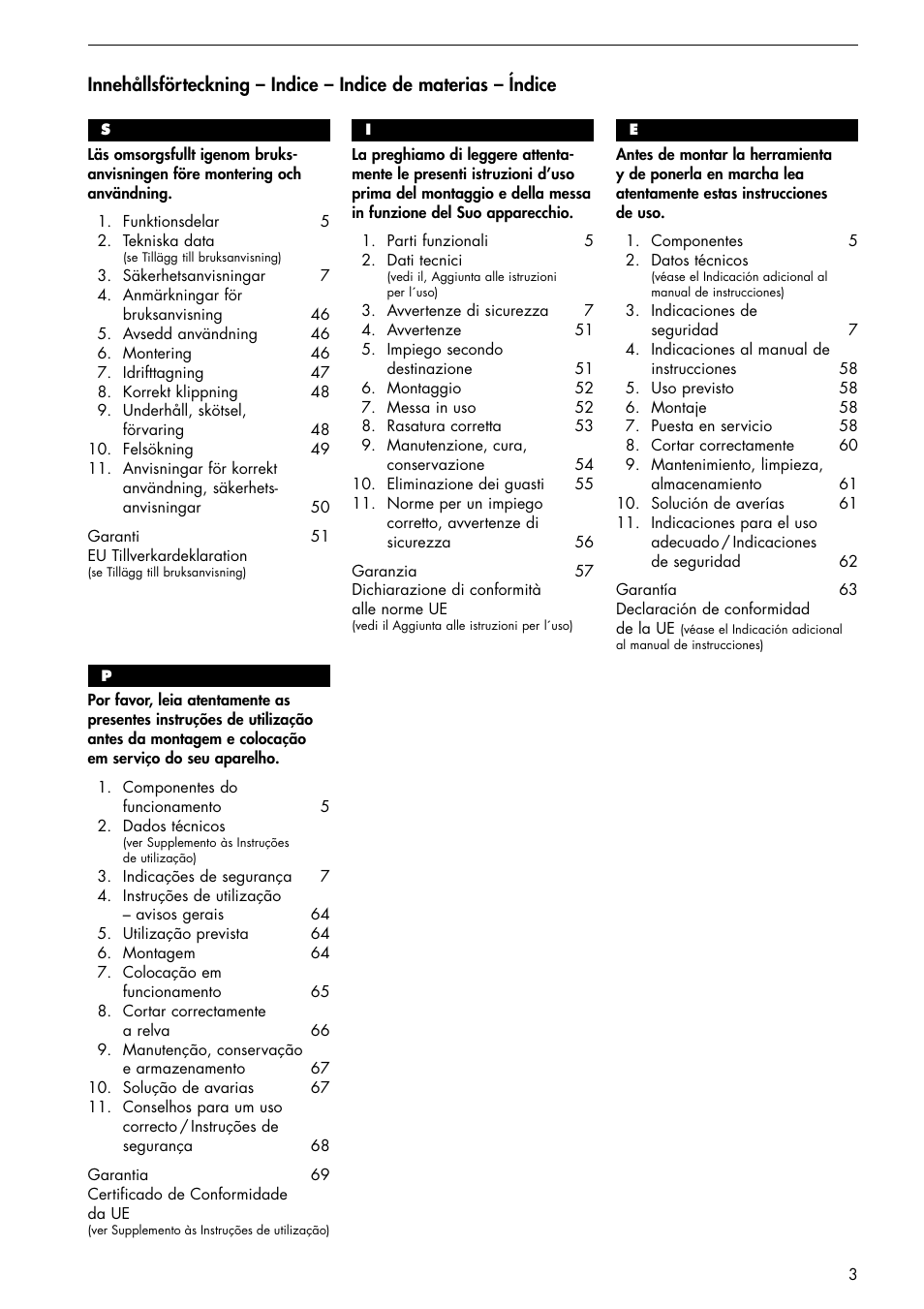 Brill 33 EF User Manual | Page 3 / 72