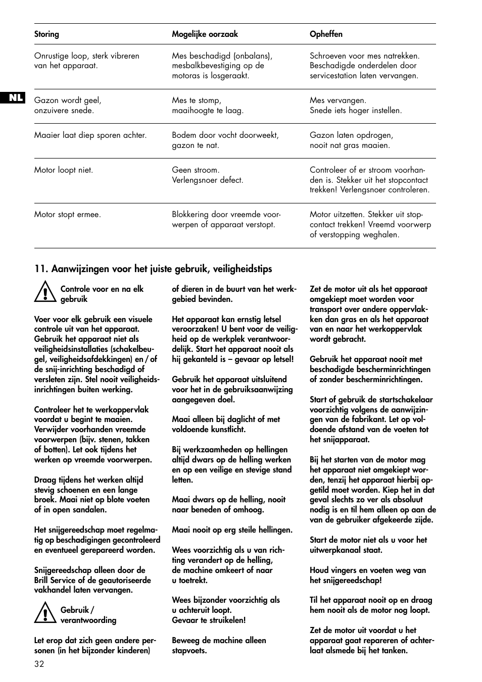 Brill 33 EF User Manual | Page 32 / 72