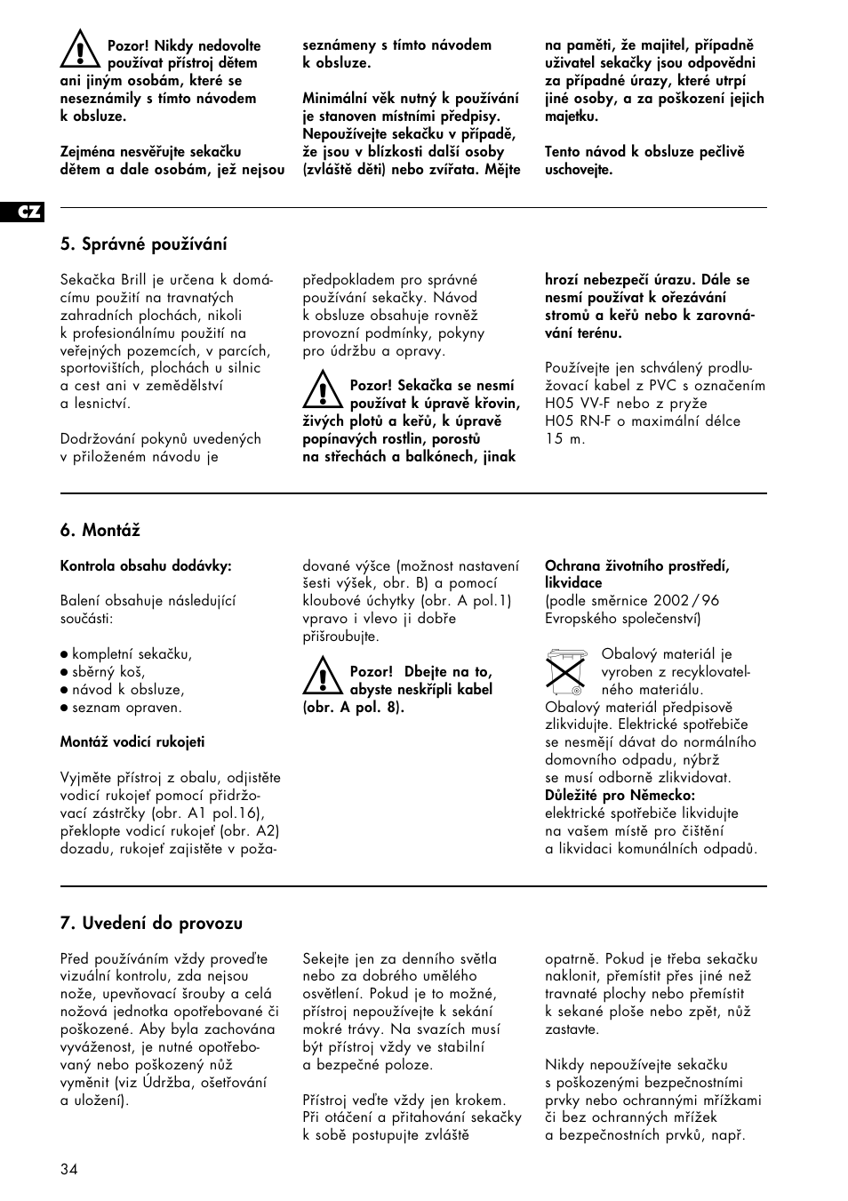 Brill 33 EF User Manual | Page 34 / 72