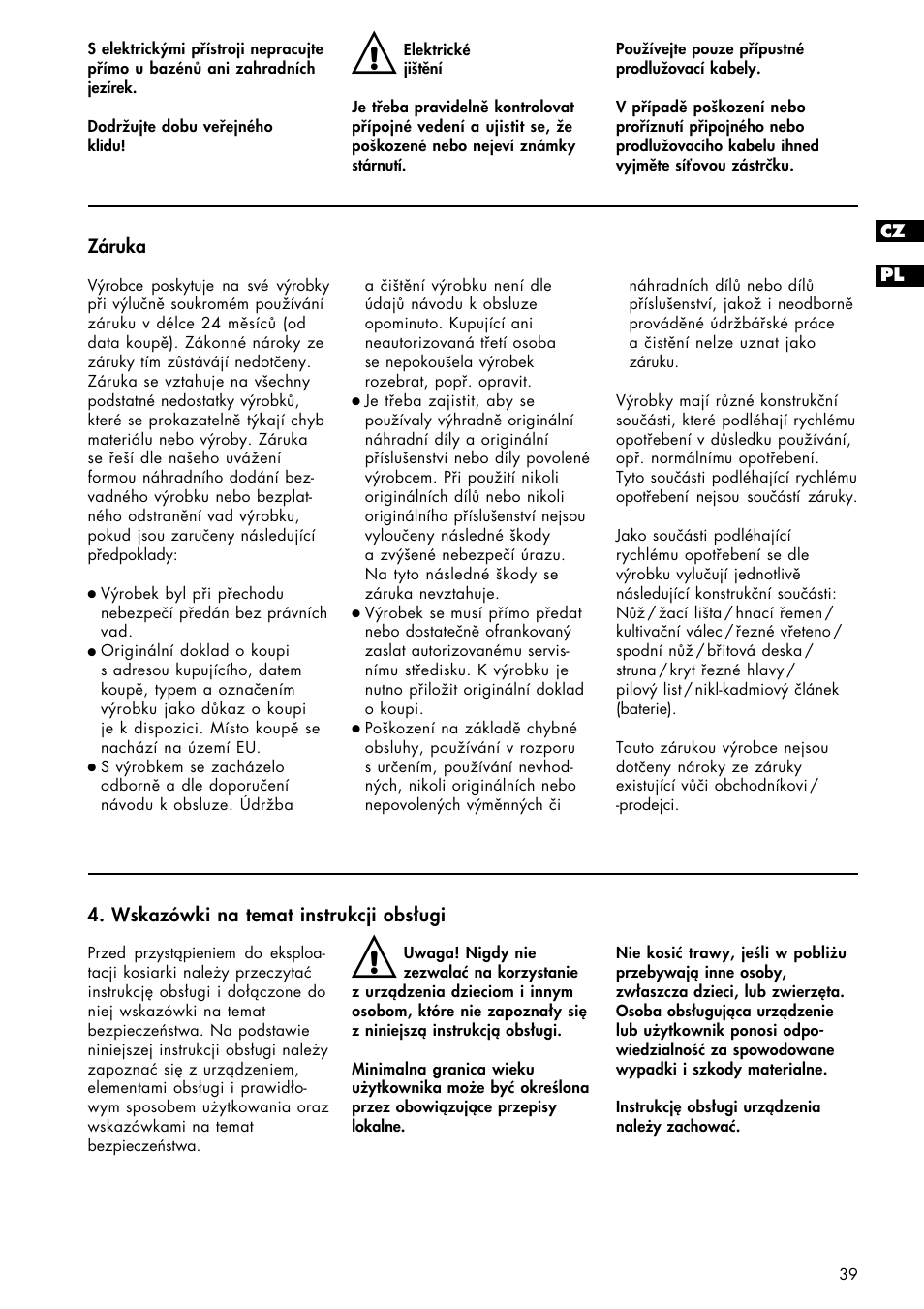 Brill 33 EF User Manual | Page 39 / 72