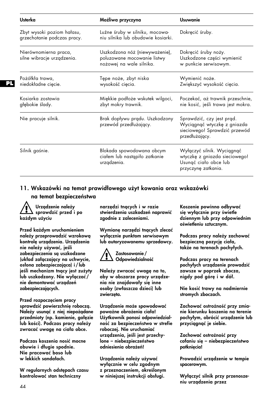 Brill 33 EF User Manual | Page 44 / 72