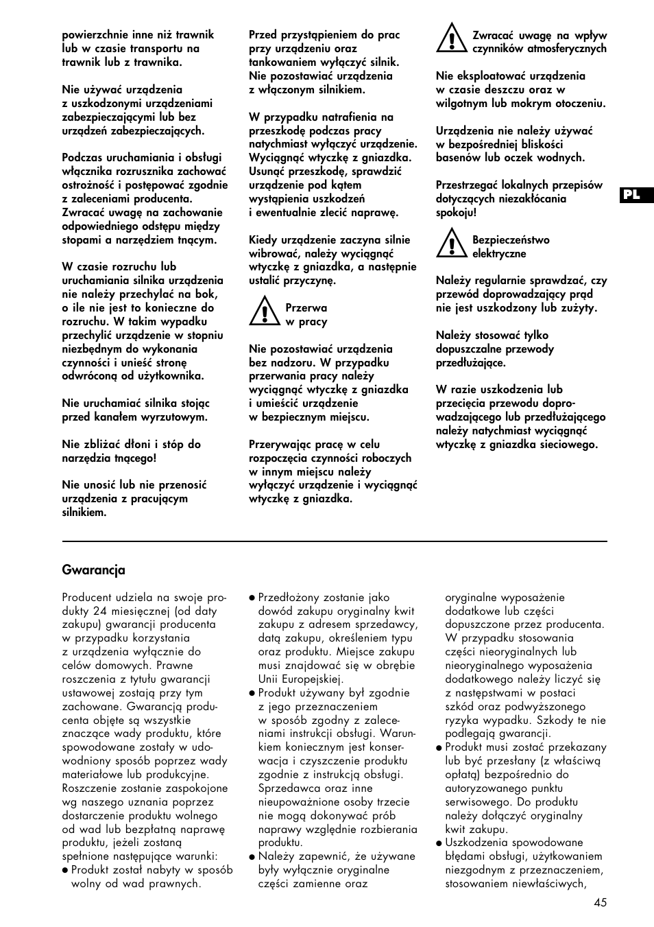 Brill 33 EF User Manual | Page 45 / 72